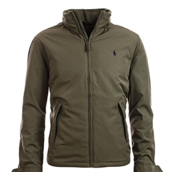 olive green polo windbreaker